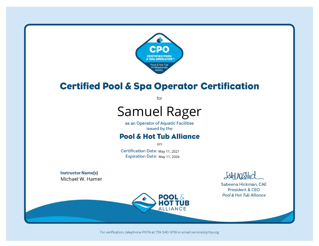 Certified Pool Operator